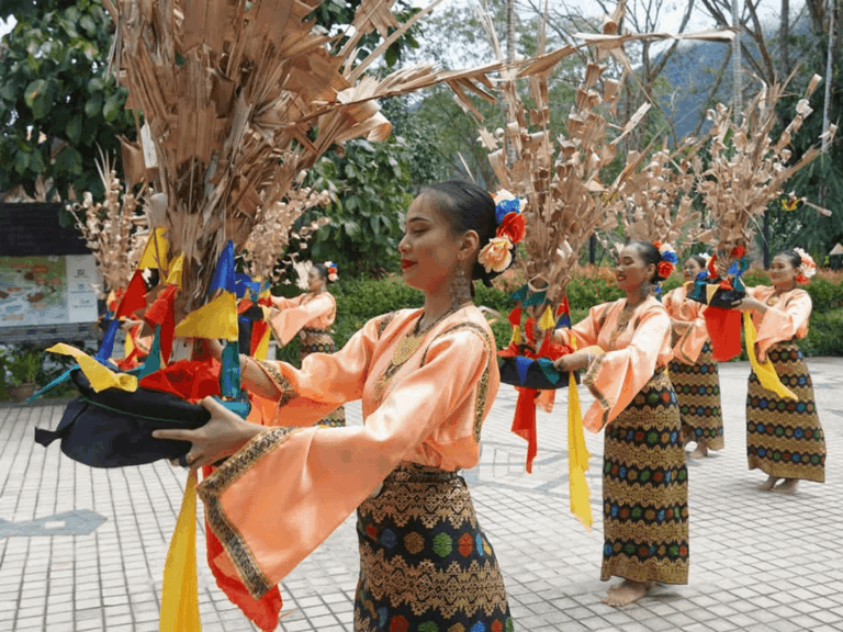 ladies in tranditional costume performing dance